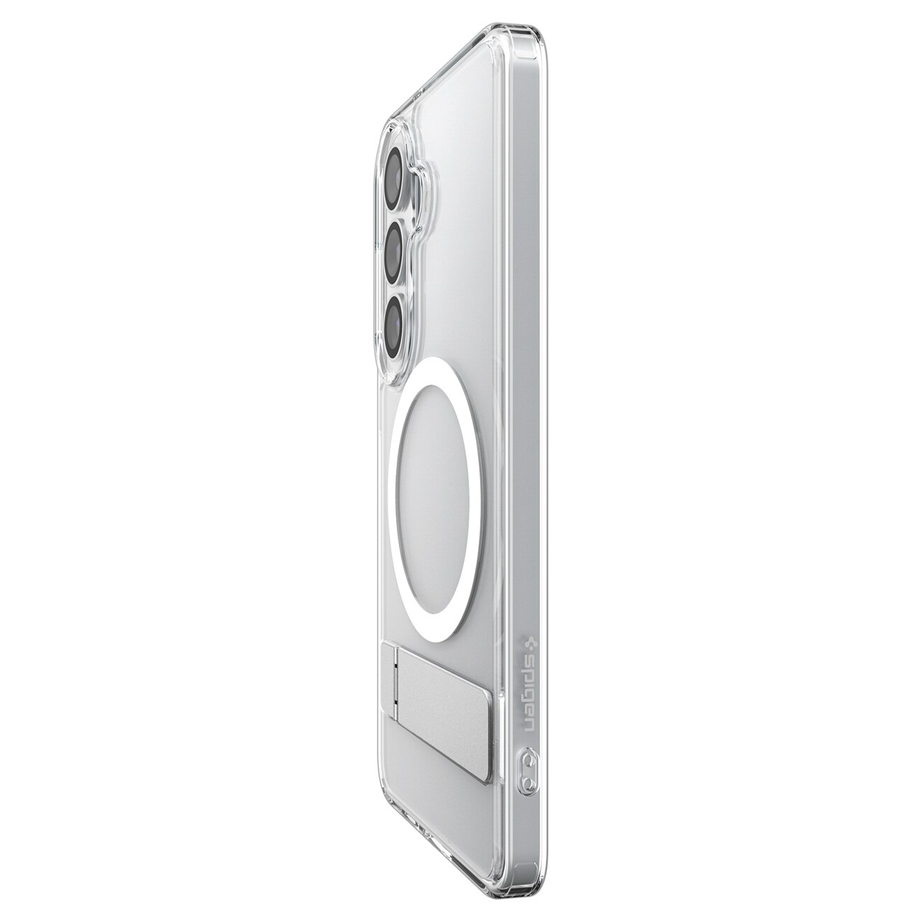 Spigen Ultra Hybrid S Mag MagSafe-etui for Samsung Galaxy S26 - klart og hvitt