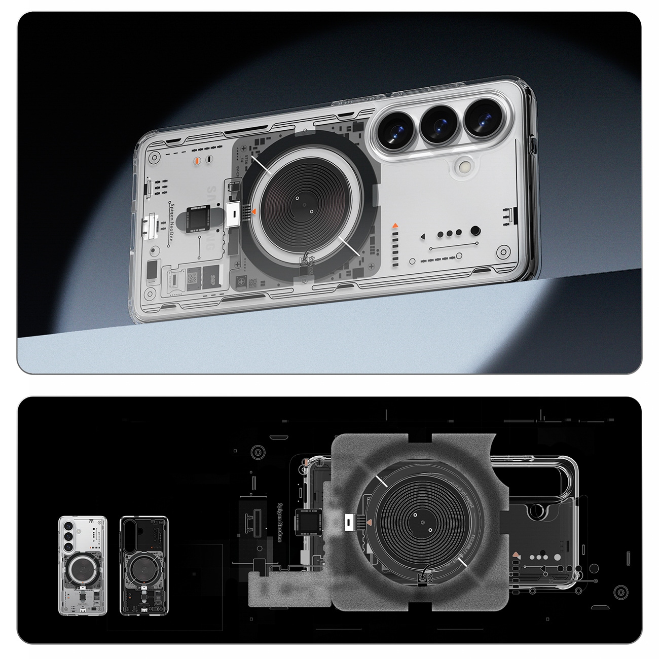 Spigen Ultra Hybrid Mag MagSafe-etui for Samsung Galaxy S26+ Neo One - gjennomsiktig