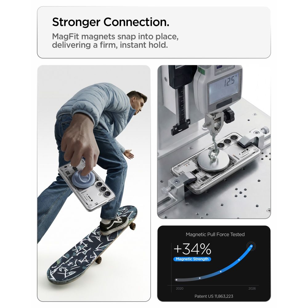 Spigen Ultra Hybrid Mag MagSafe-etui for Samsung Galaxy S26+ Neo One - gjennomsiktig