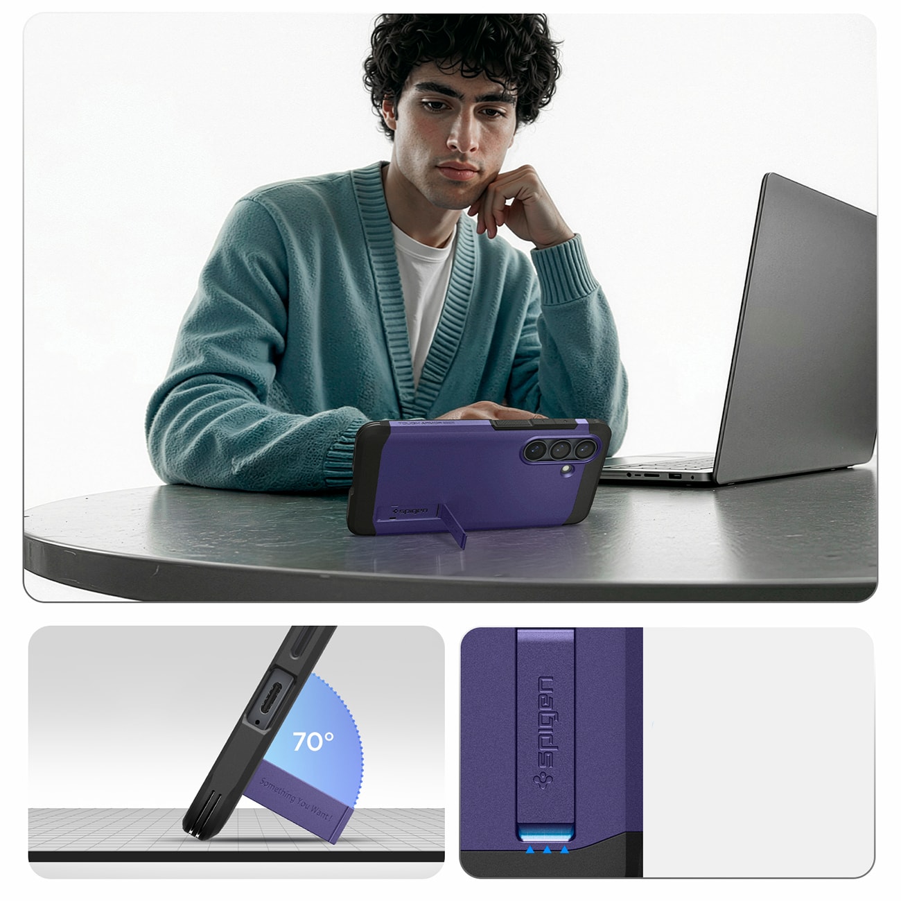 Spigen Tough Armor Mag MagSafe-etui for Samsung Galaxy S26+ - Lilla