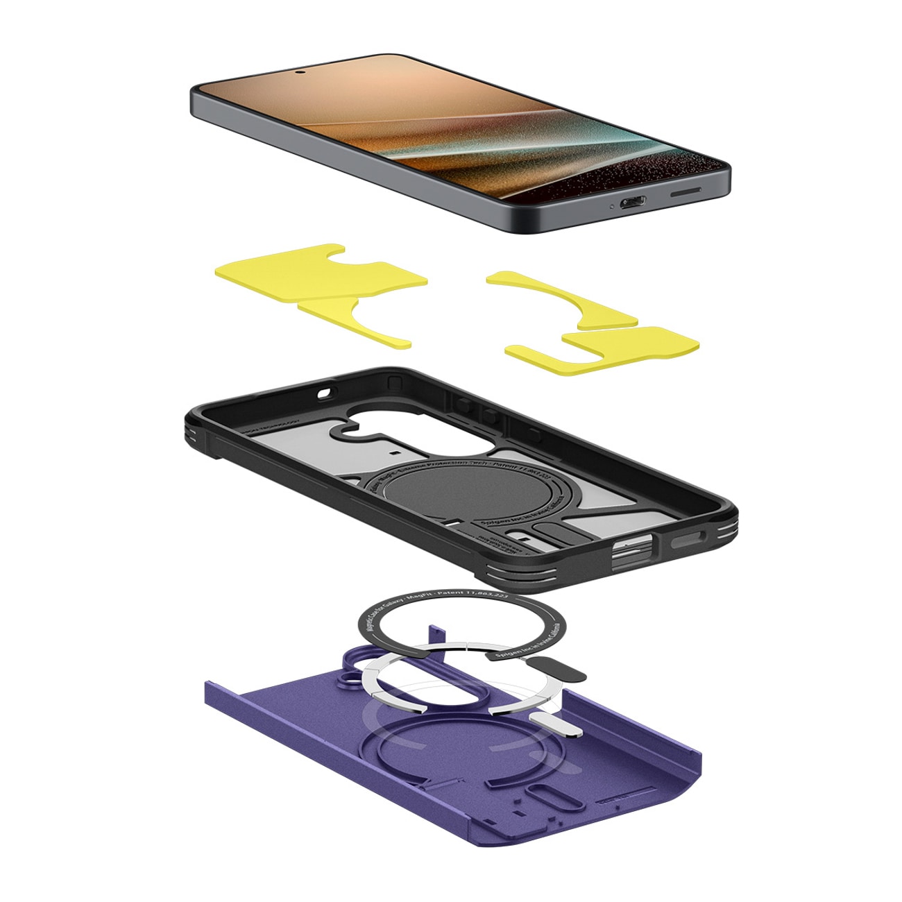 Spigen Tough Armor Mag MagSafe-etui for Samsung Galaxy S26+ - Lilla