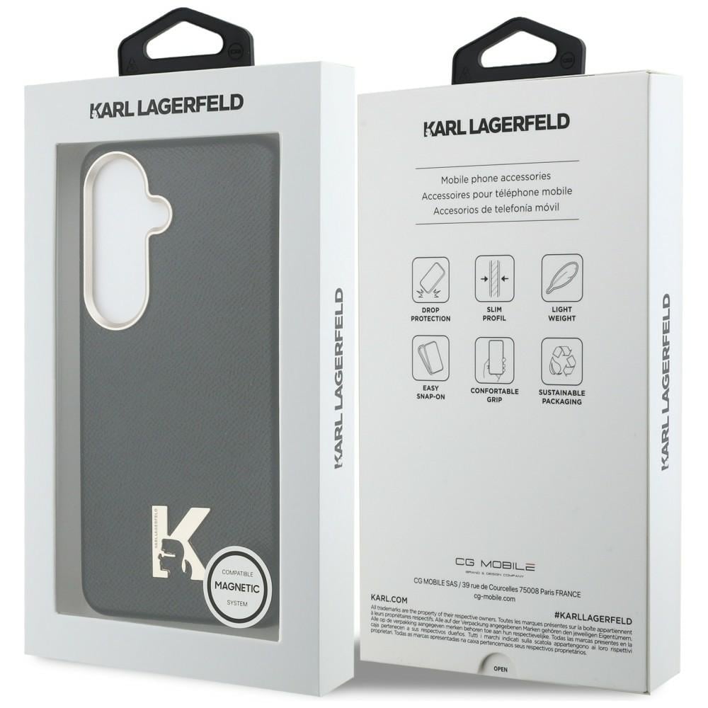 Karl Lagerfeld K MagSafe-etui med metallogo for Samsung Galaxy S26 - Svart