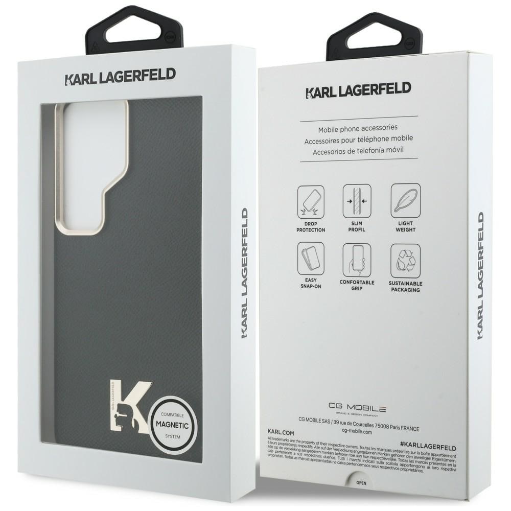 Karl Lagerfeld K MagSafe-etui med metallogo for Samsung Galaxy S26 Ultra - Svart