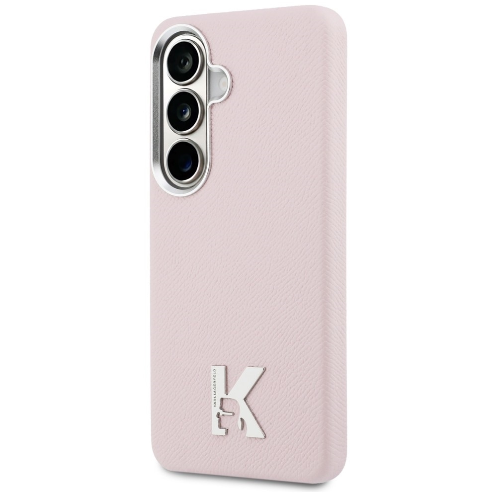 Karl Lagerfeld K MagSafe-etui med metallogo for Samsung Galaxy S26 - Rosa
