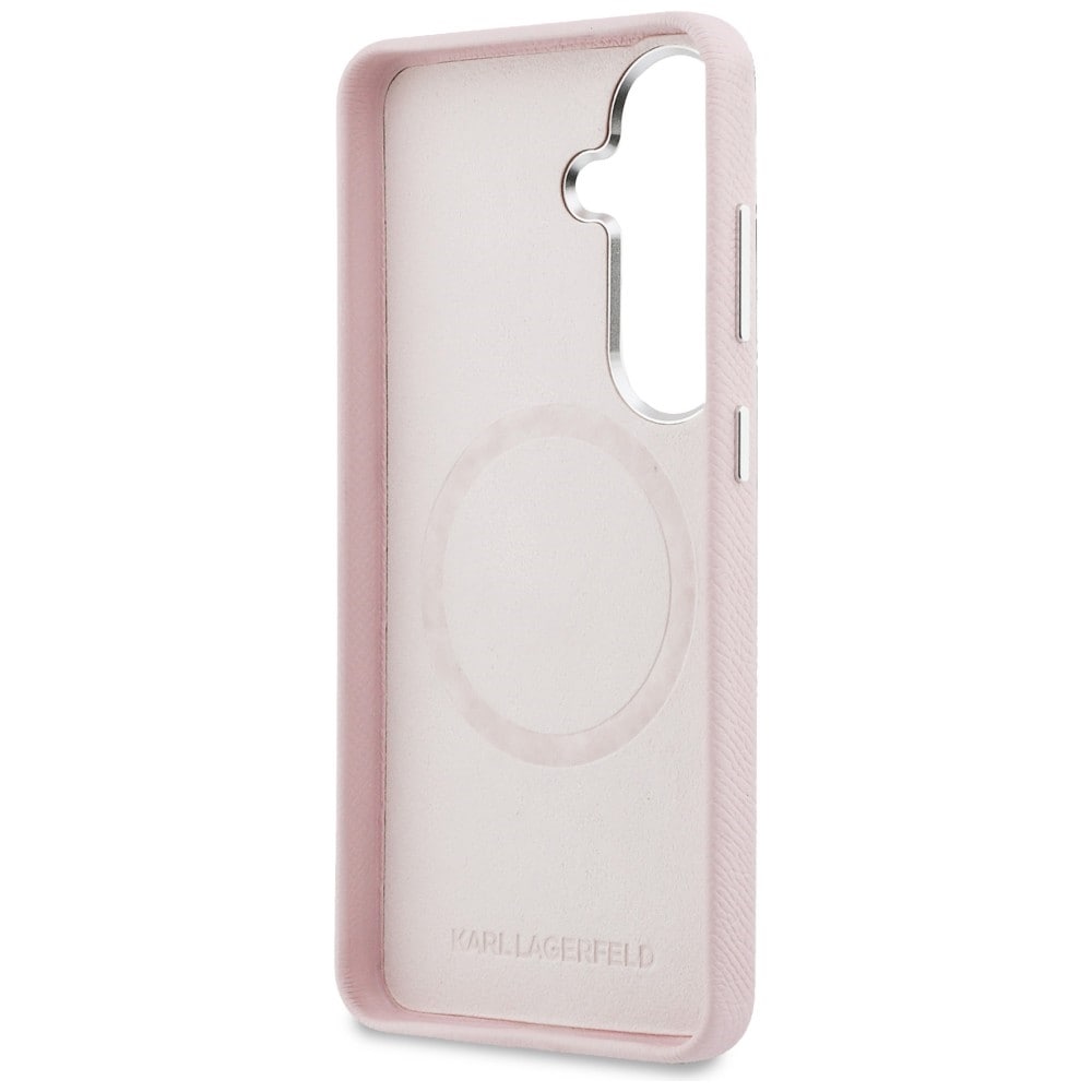 Karl Lagerfeld K MagSafe-etui med metallogo for Samsung Galaxy S26 - Rosa