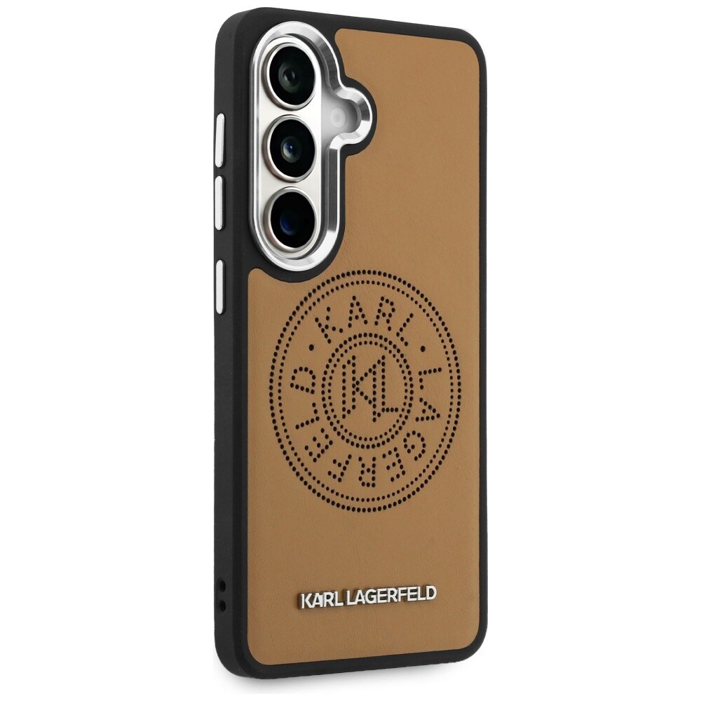 Karl Lagerfeld Perforert KL MagSafe-etui for Samsung Galaxy S26 - Brun