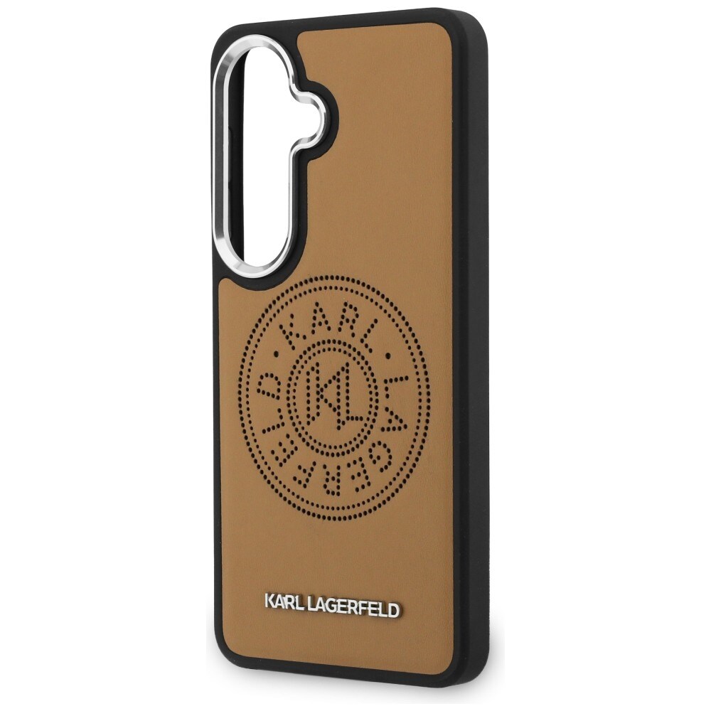 Karl Lagerfeld Perforert KL MagSafe-etui for Samsung Galaxy S26+ - Brun