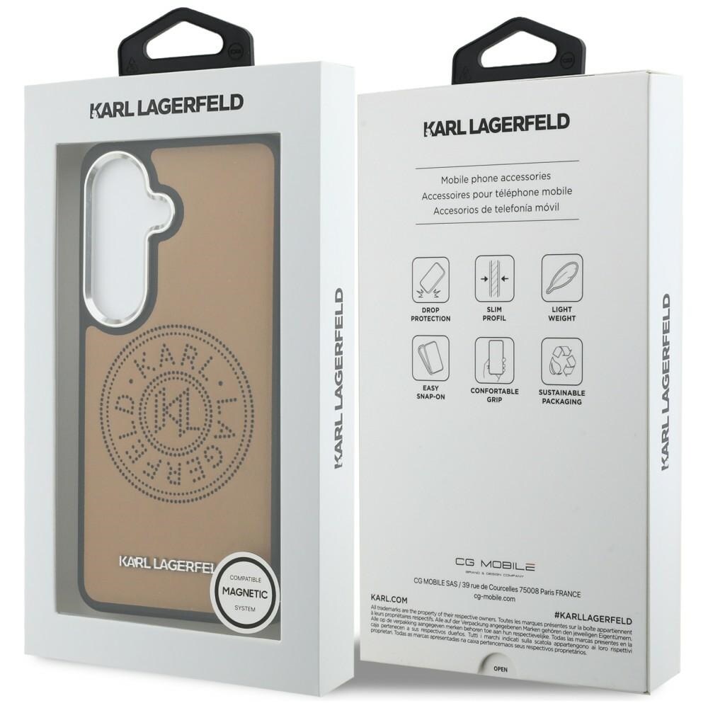 Karl Lagerfeld Perforert KL MagSafe-etui for Samsung Galaxy S26+ - Brun