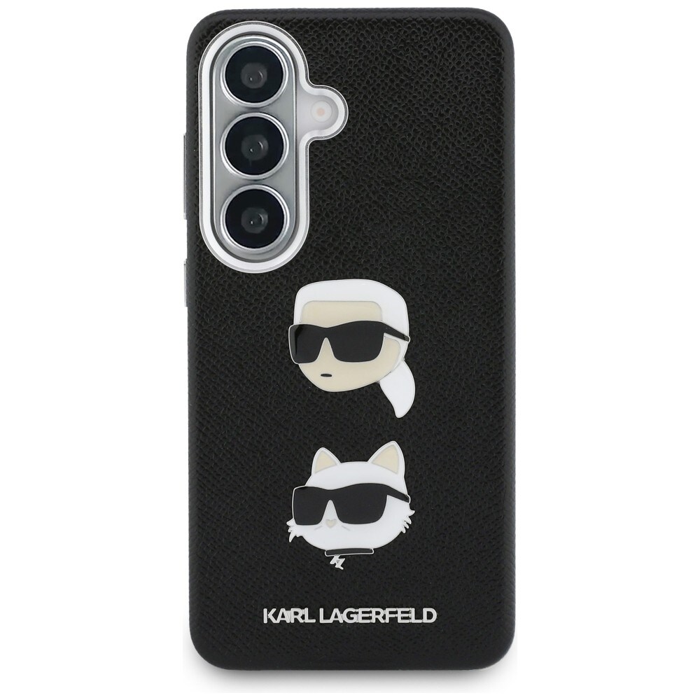 Karl Lagerfeld Saffiano Double Heads metallveske for Samsung Galaxy S26+ - Svart