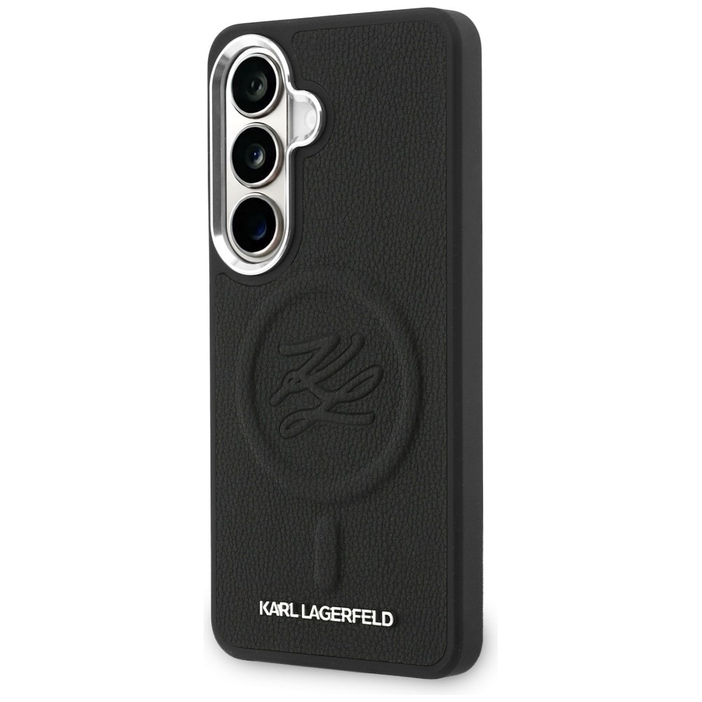 Karl Lagerfeld MagSafe-etui med pregede ringinitialer for Samsung Galaxy S26+ - Svart