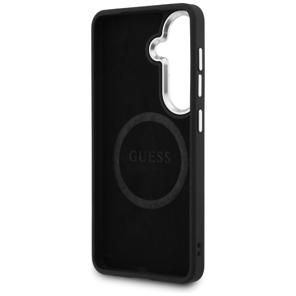 Guess MagSafe-etui med fast glittertrekant for Samsung Galaxy S26+ - svart