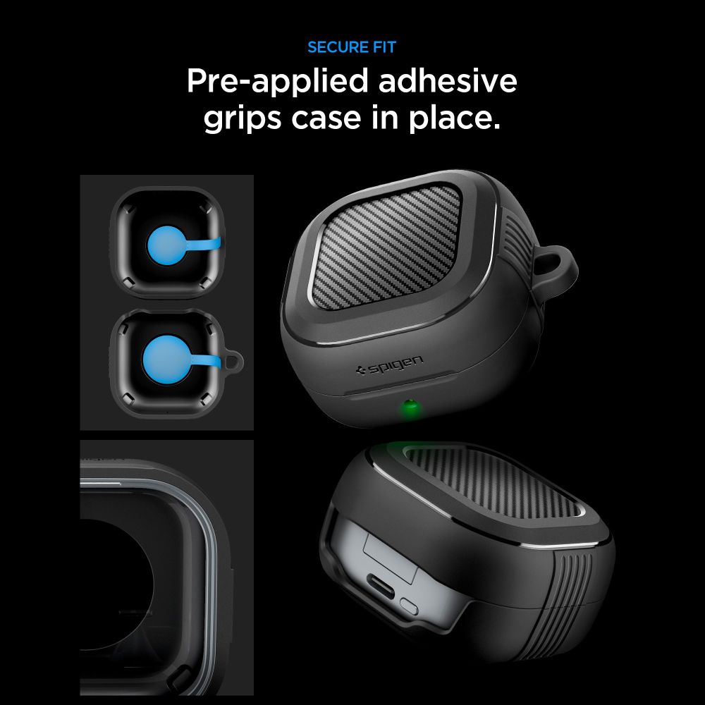 Spigen Robust panseretui for Samsung Galaxy Buds 4 / 4 Pro - matt svart