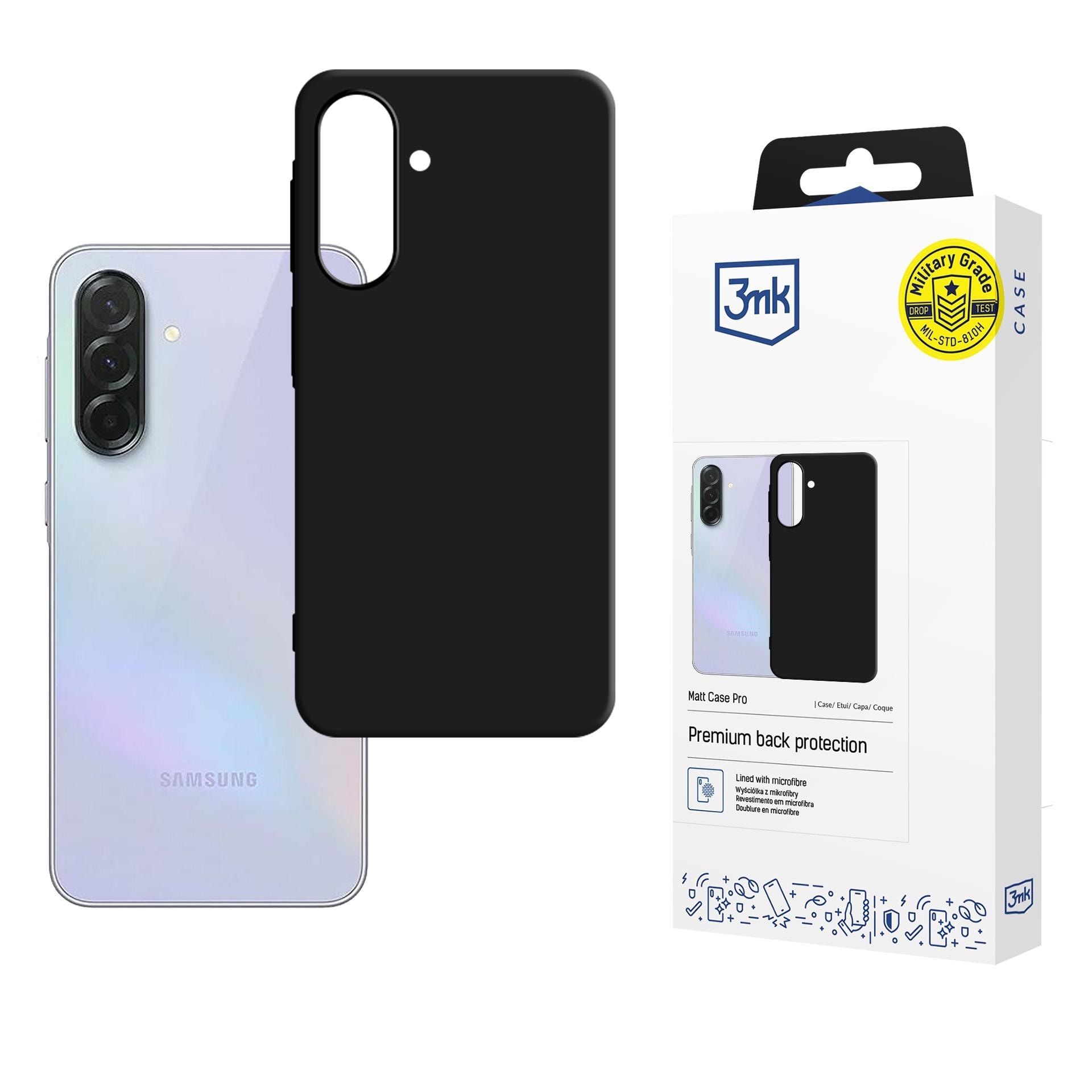 3mk Matt Case Pro for Samsung Galaxy A37 - matt svart
