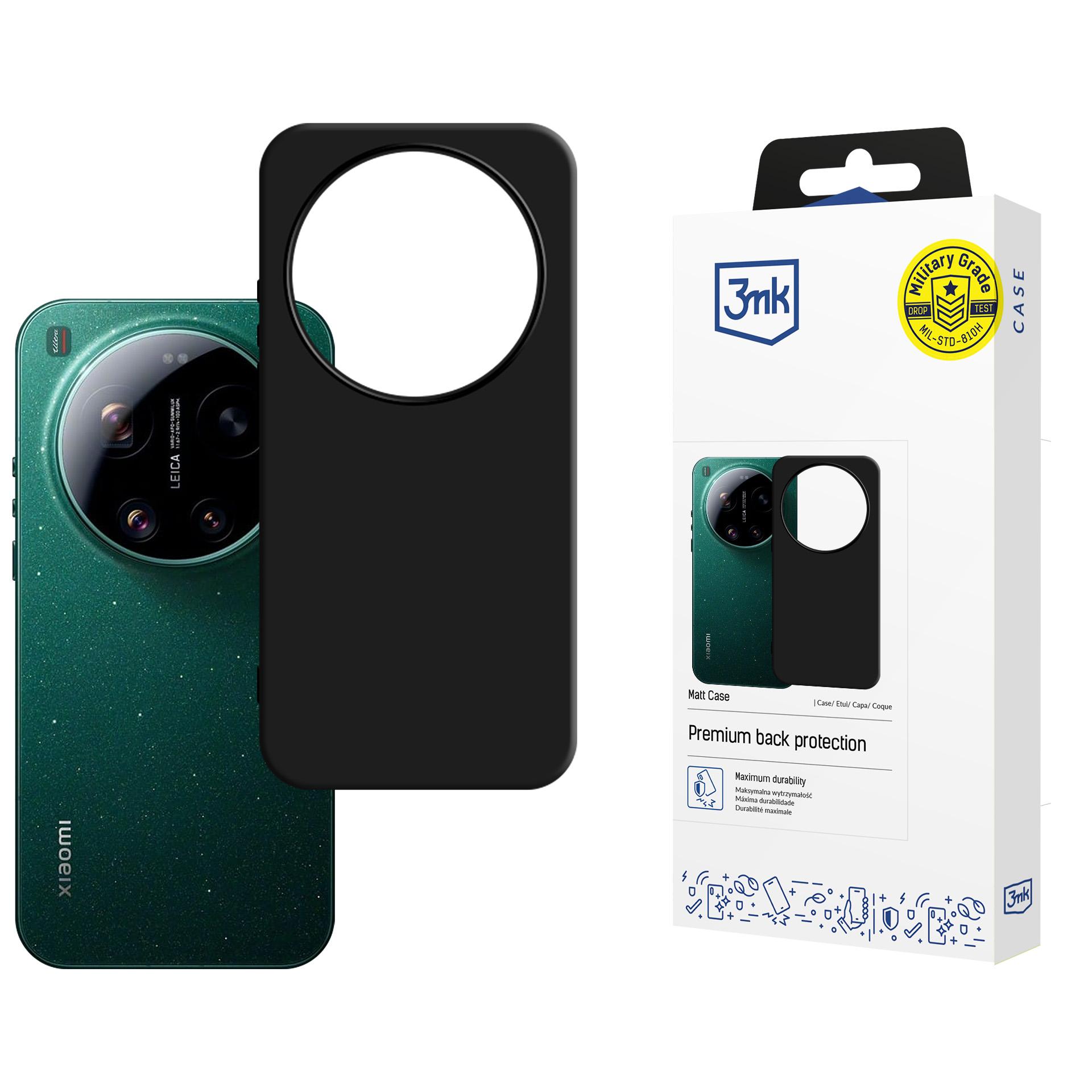 3mk Matt veske for Xiaomi 17 Ultra - svart