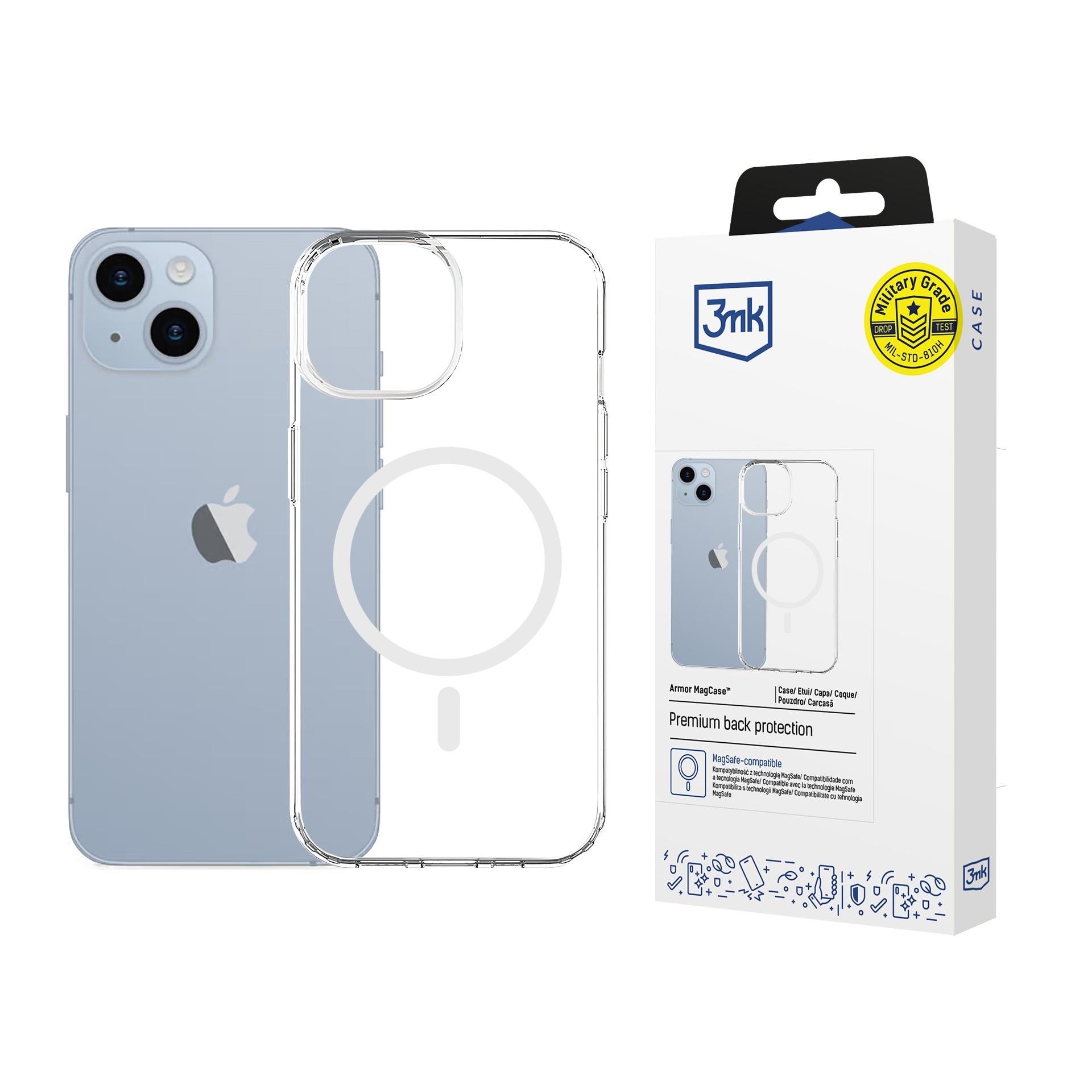 3mk Armor Magcase for iPhone 14 Plus - gjennomsiktig