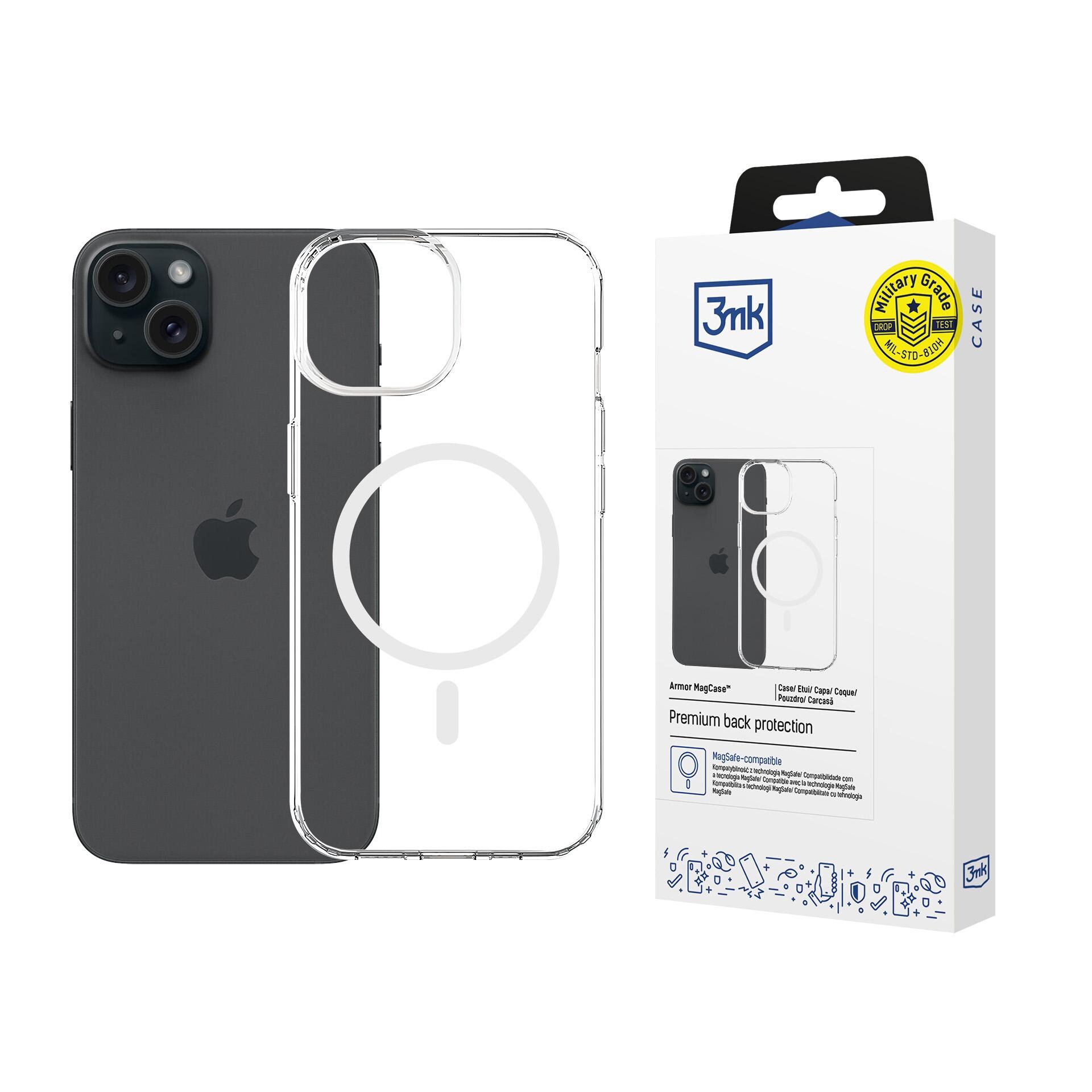 3mk Armor Magcase for iPhone 15 Plus - gjennomsiktig
