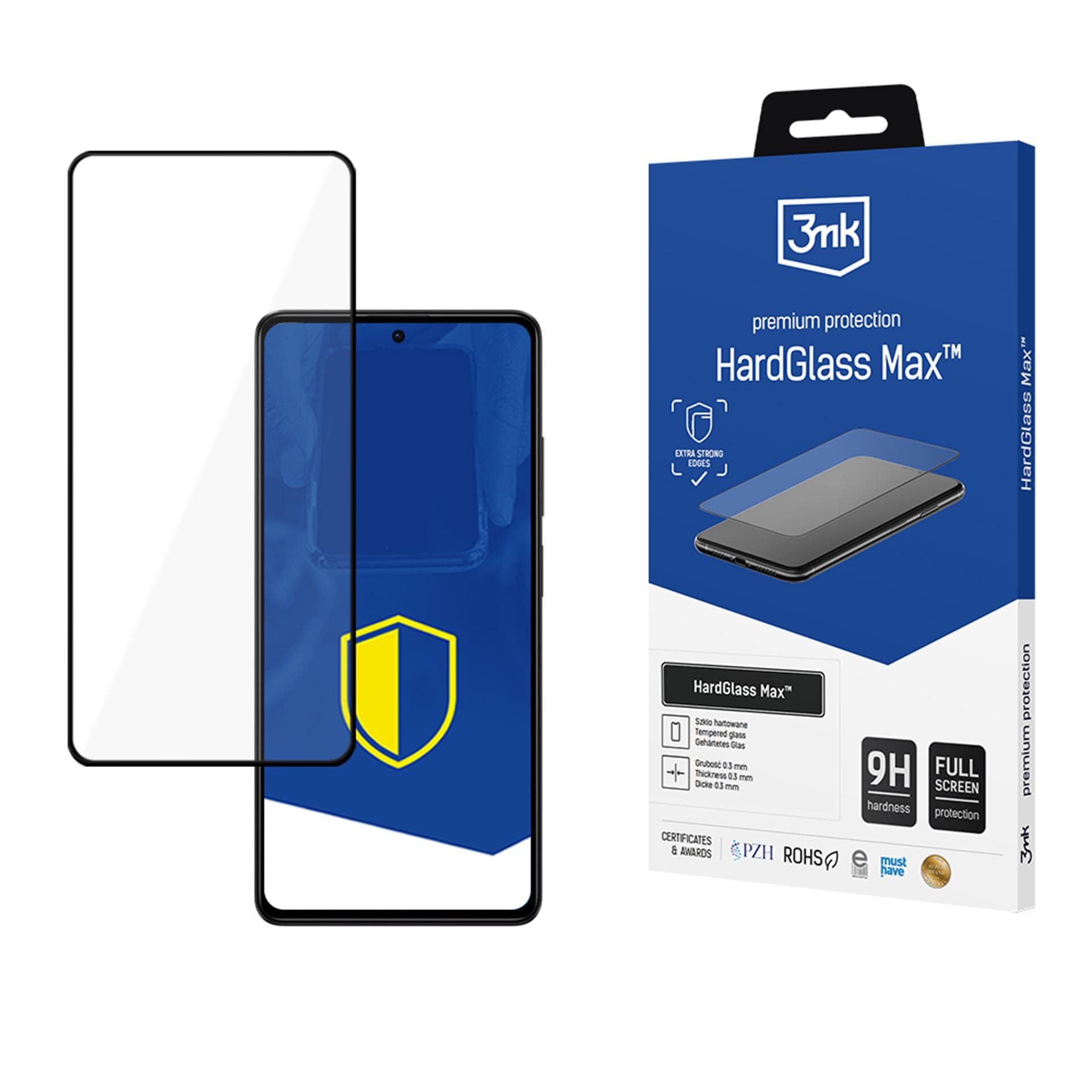 3mk HardGlass Max Black Black Full Coverage Forsterket herdet glass for Google Pixel 8 5G