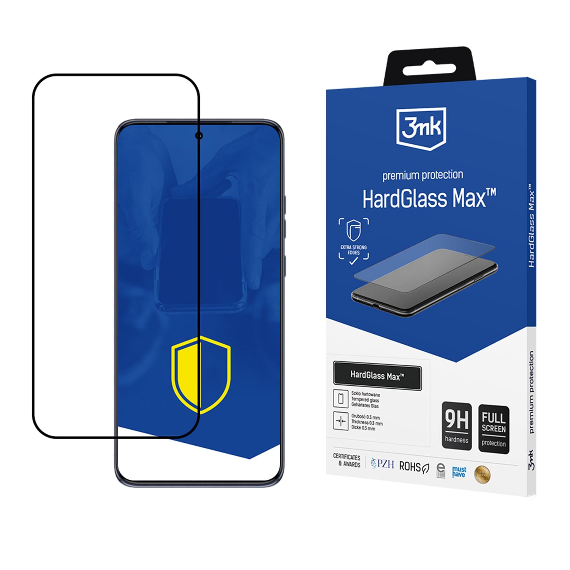 Forsterket herdet glass i fullskjerm 3mk HardGlass Max Black for Motorola Edge 50 Neo