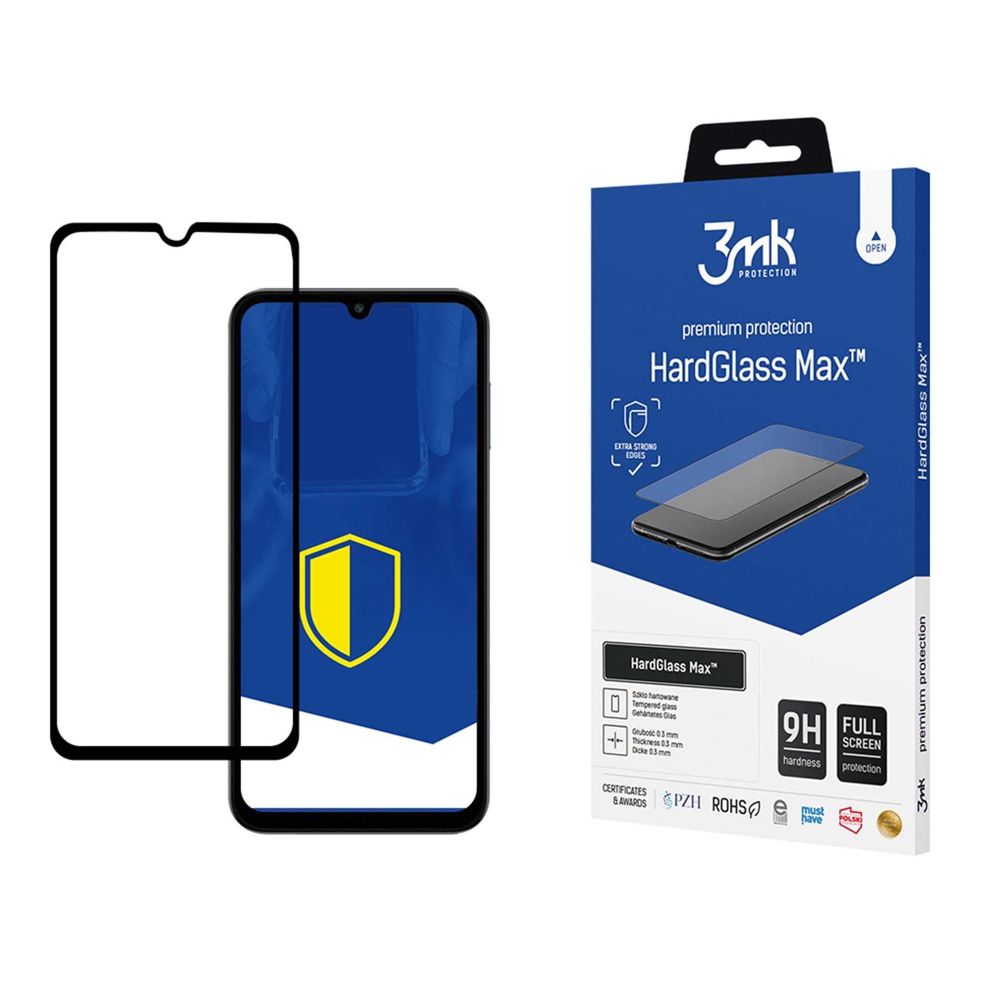 Forsterket herdet glass med full dekning 3mk HardGlass Max Black for Samsung Galaxy M15 5G