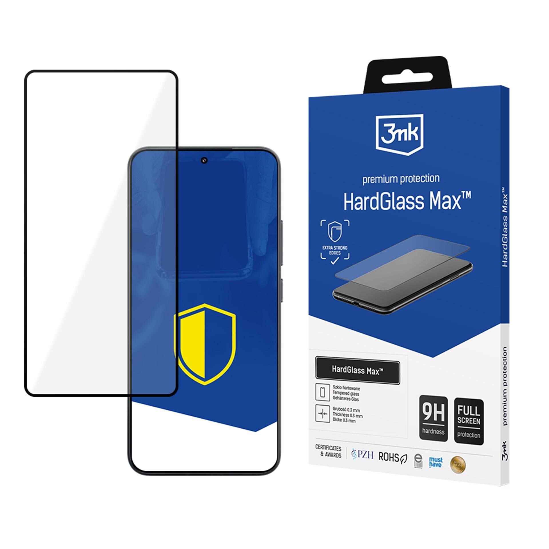 Forsterket herdet glass i fullskjerm 3mk HardGlass Max Black for Xiaomi 15