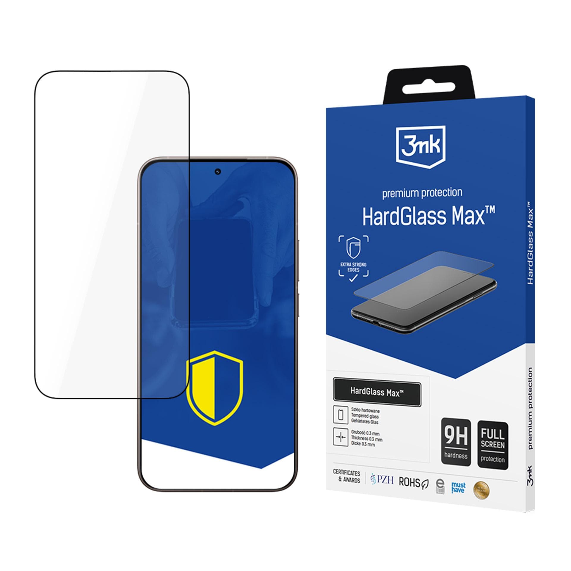 Forsterket herdet glass med full dekning 3mk HardGlass Max Black for Xiaomi 15T 5G / 15T Pro 5G