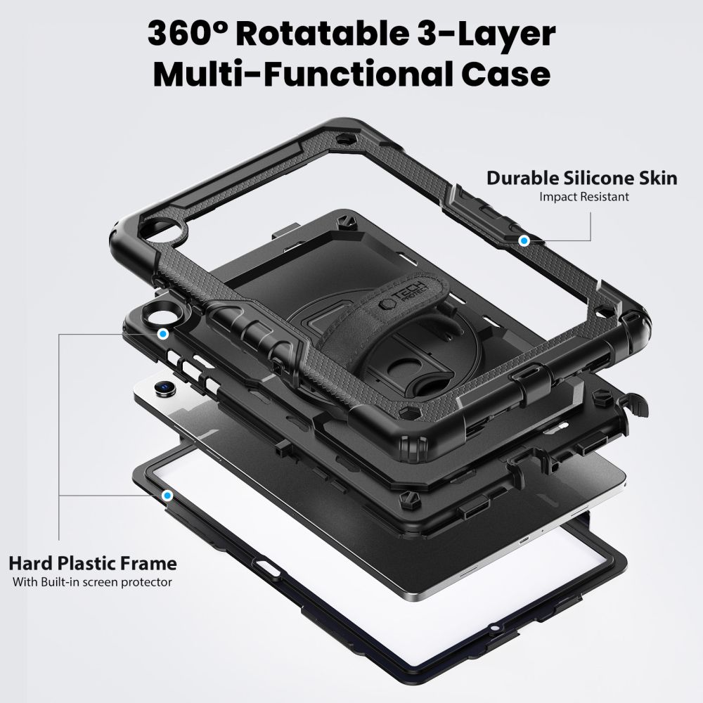 Tech-Protect Solid Case for Samsung Galaxy Tab A9+/A11+ 11.0 X210/X215/X216/X230/X235/X236 - Black
