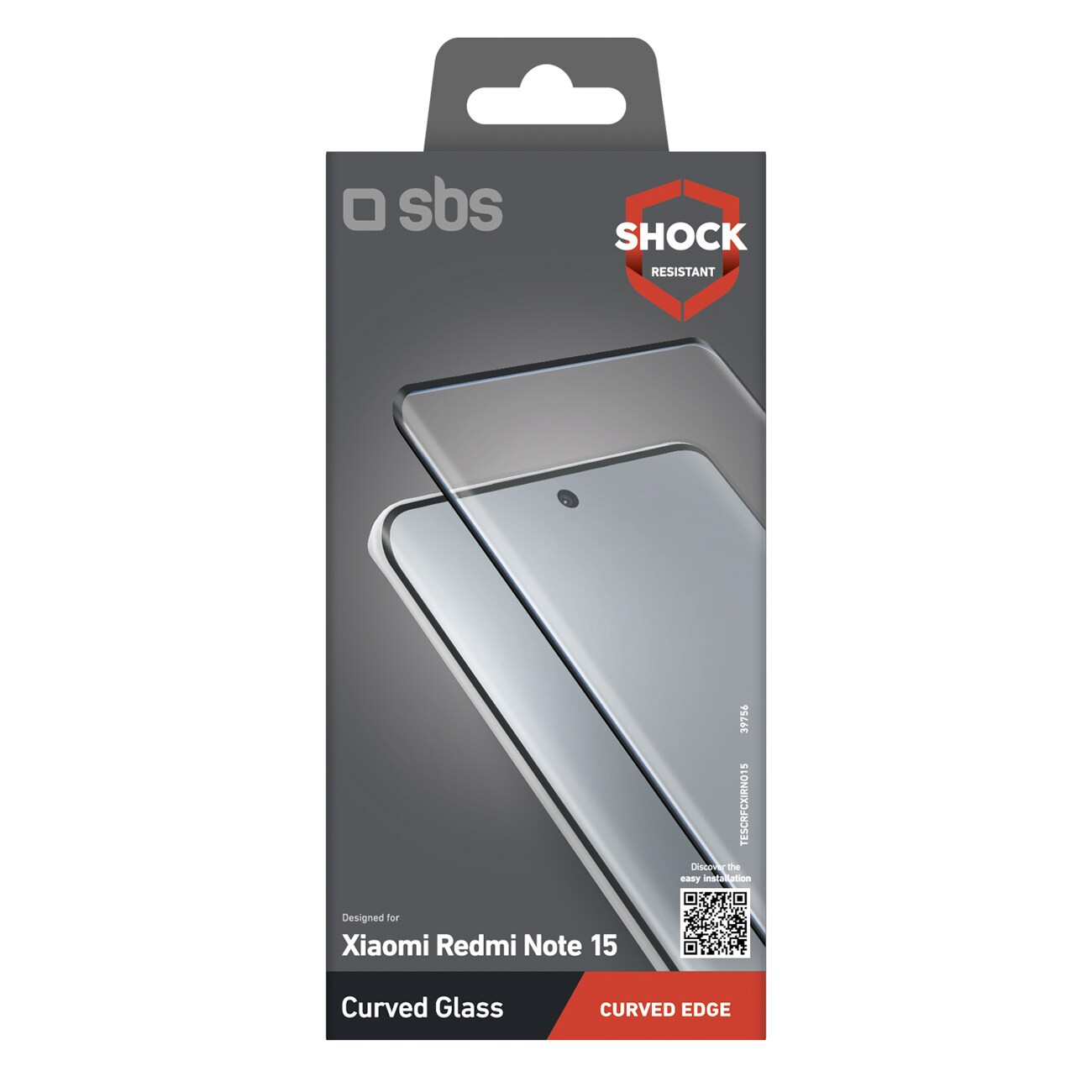 SBS Screenglass 4D herdet glass for Xiaomi Redmi Note 15