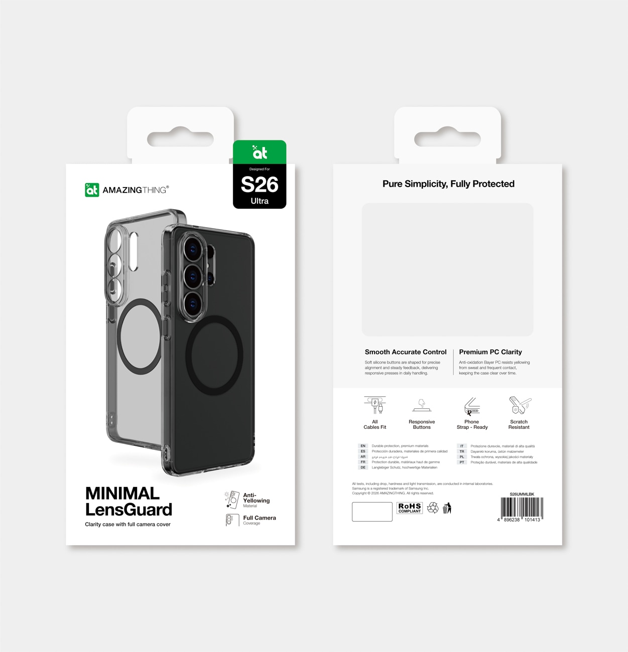 AmazingThing Minimal Mag Lens-etui for Samsung Galaxy S26 Ultra - Svart
