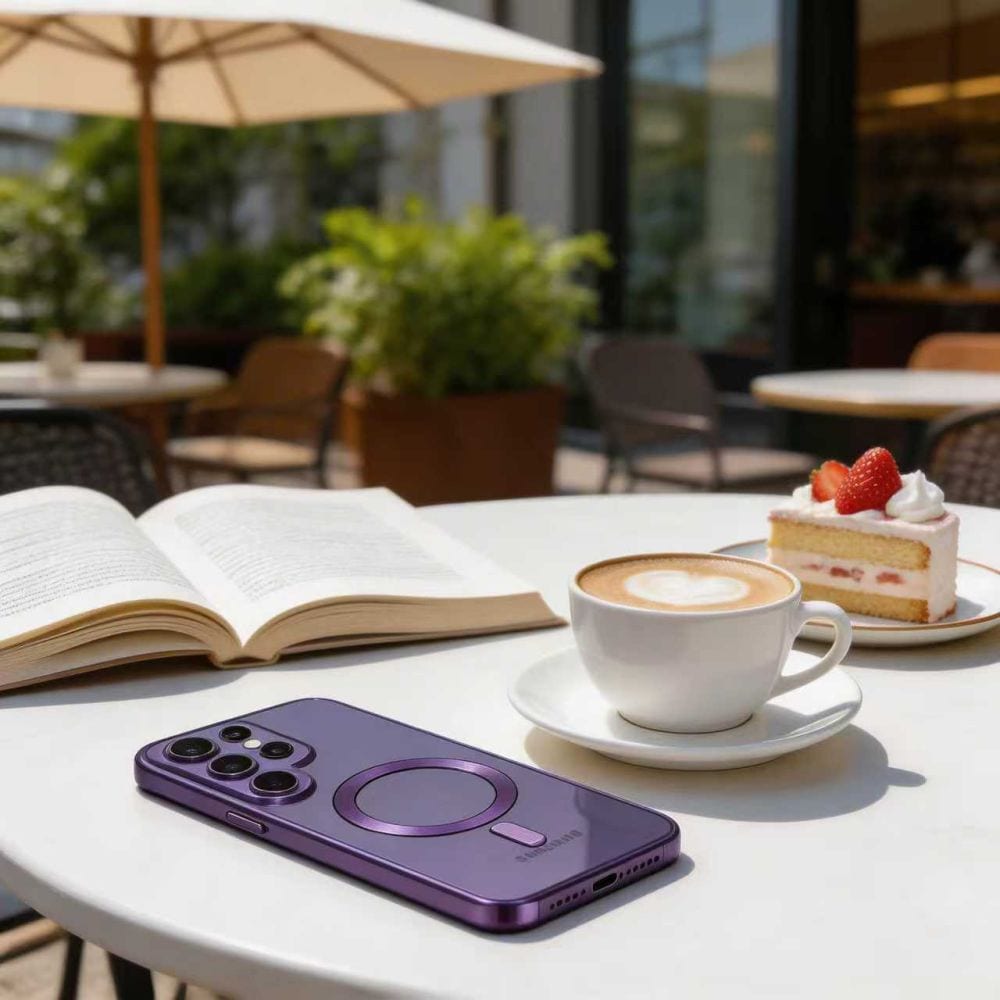 Tech-Protect MagFlex MagSafe-etui for Samsung Galaxy S26 Ultra - gjennomsiktig lilla