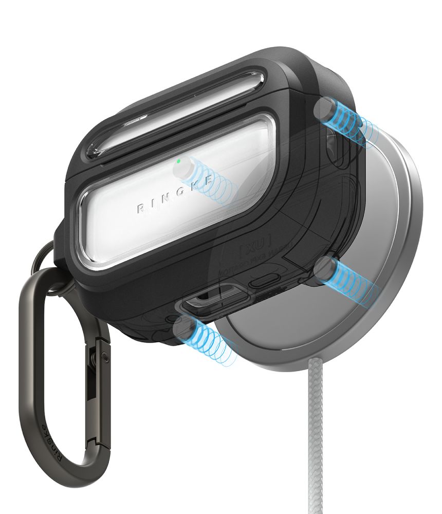 Ringke UX magnetisk etui for AirPods Pro 3 - svart og gjennomsiktig