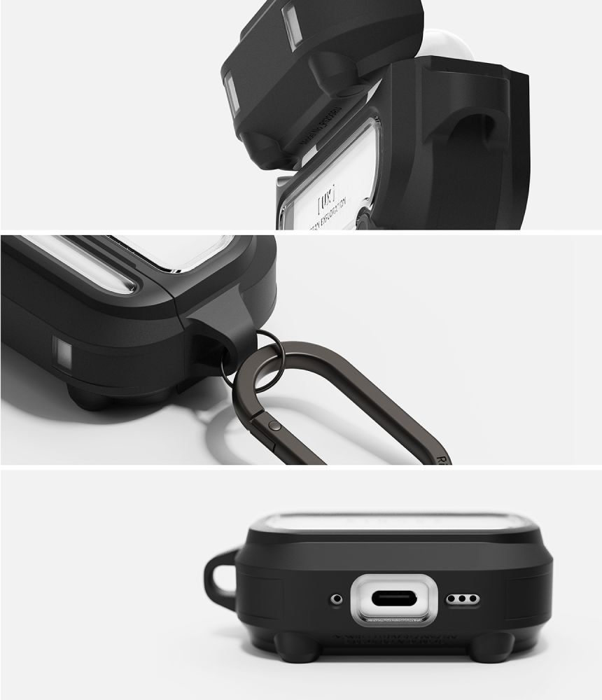 Ringke UX magnetisk etui for AirPods Pro 3 - svart og gjennomsiktig