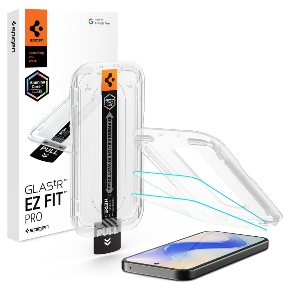 Spigen Glas.tR EZ Fit Pro 2-pakke skjermbeskytter i herdet glass for Google Pixel 10A