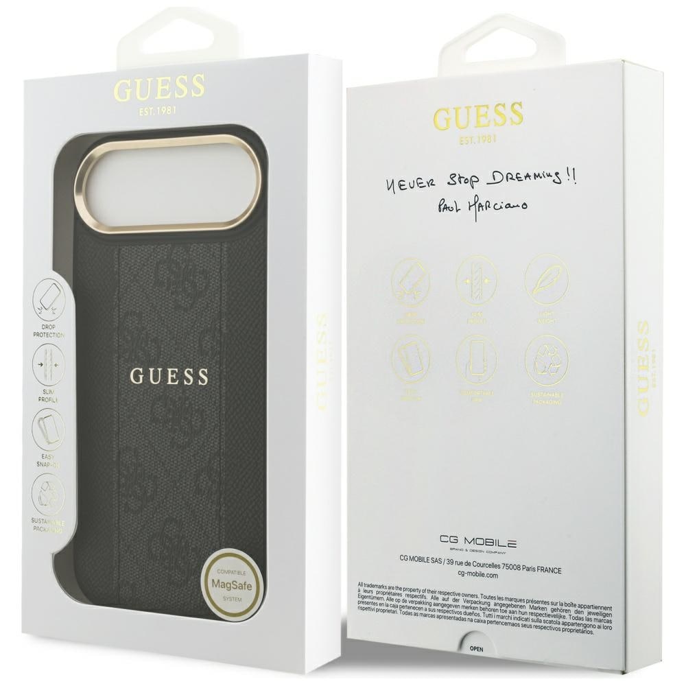 Guess 4G Stripe MagSafe-etui for iPhone Air - svart