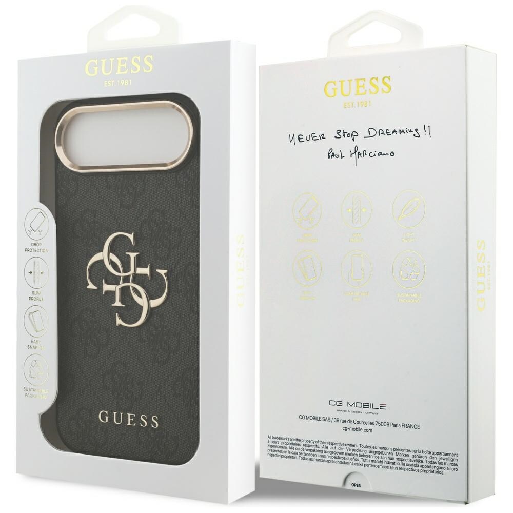 Guess 4G Big 4G Classic Logoetui for iPhone Air - svart og gull