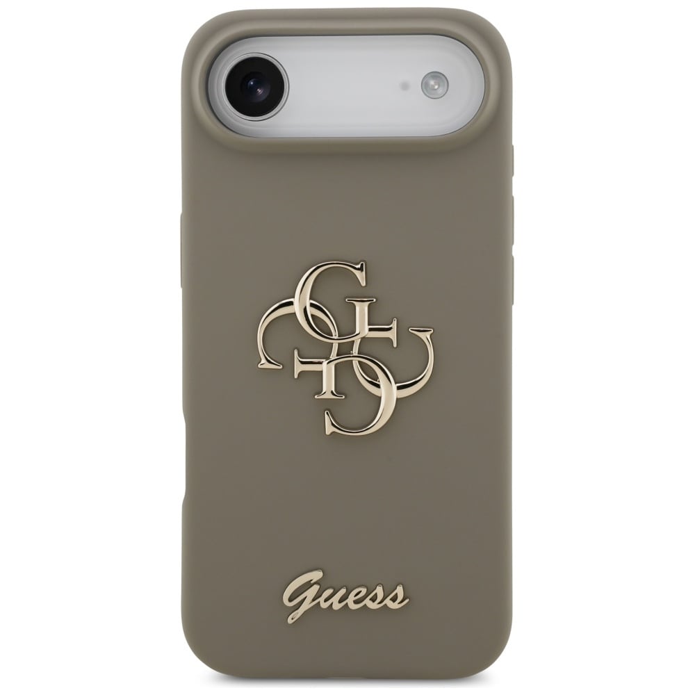 Guess Silikon Big 4G Script-etui for iPhone Air - Brun