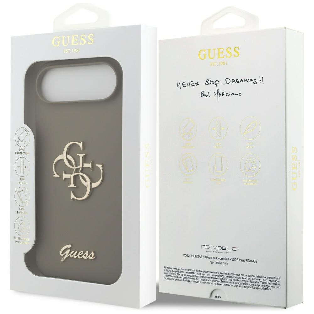 Guess Silikon Big 4G Script-etui for iPhone Air - Brun