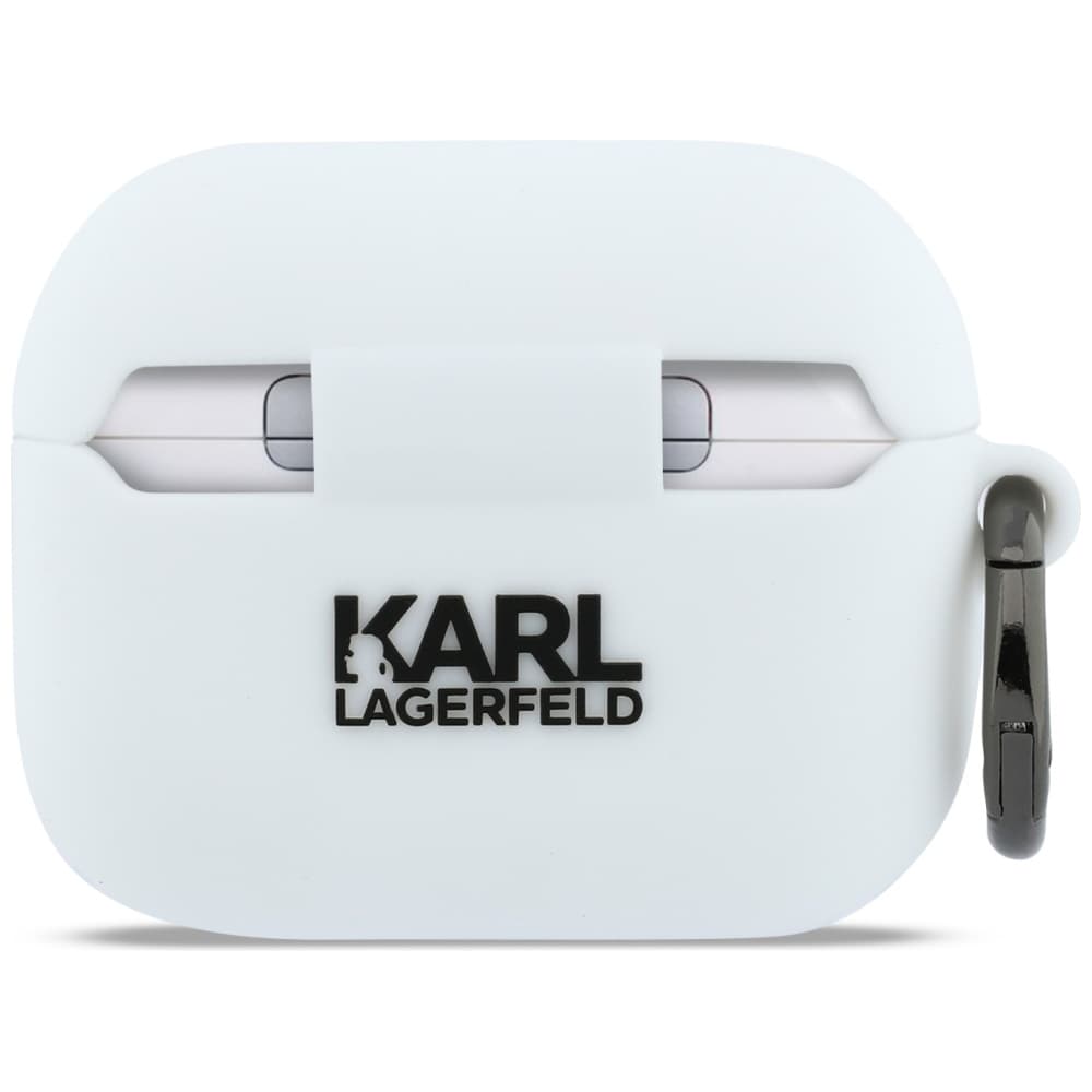 Karl Lagerfeld Silikon Karl Head 3D-etui i silikon for AirPods Pro 3 - Hvit