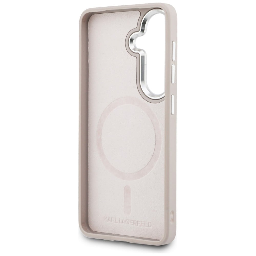 Karl Lagerfeld preget ring med RSG-logo MagSafe-etui for Samsung Galaxy S26+ - Rosa