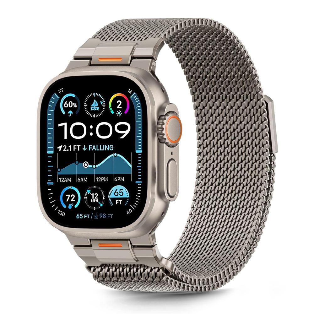 Tech-Protect Milano Vanguard armbånd for Apple klokke (44 / 45 / 46 / 49 mm) - Titan