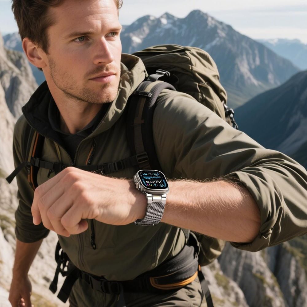 Tech-Protect Milano Vanguard armbånd for Apple klokke (44 / 45 / 46 / 49 mm) - Titan