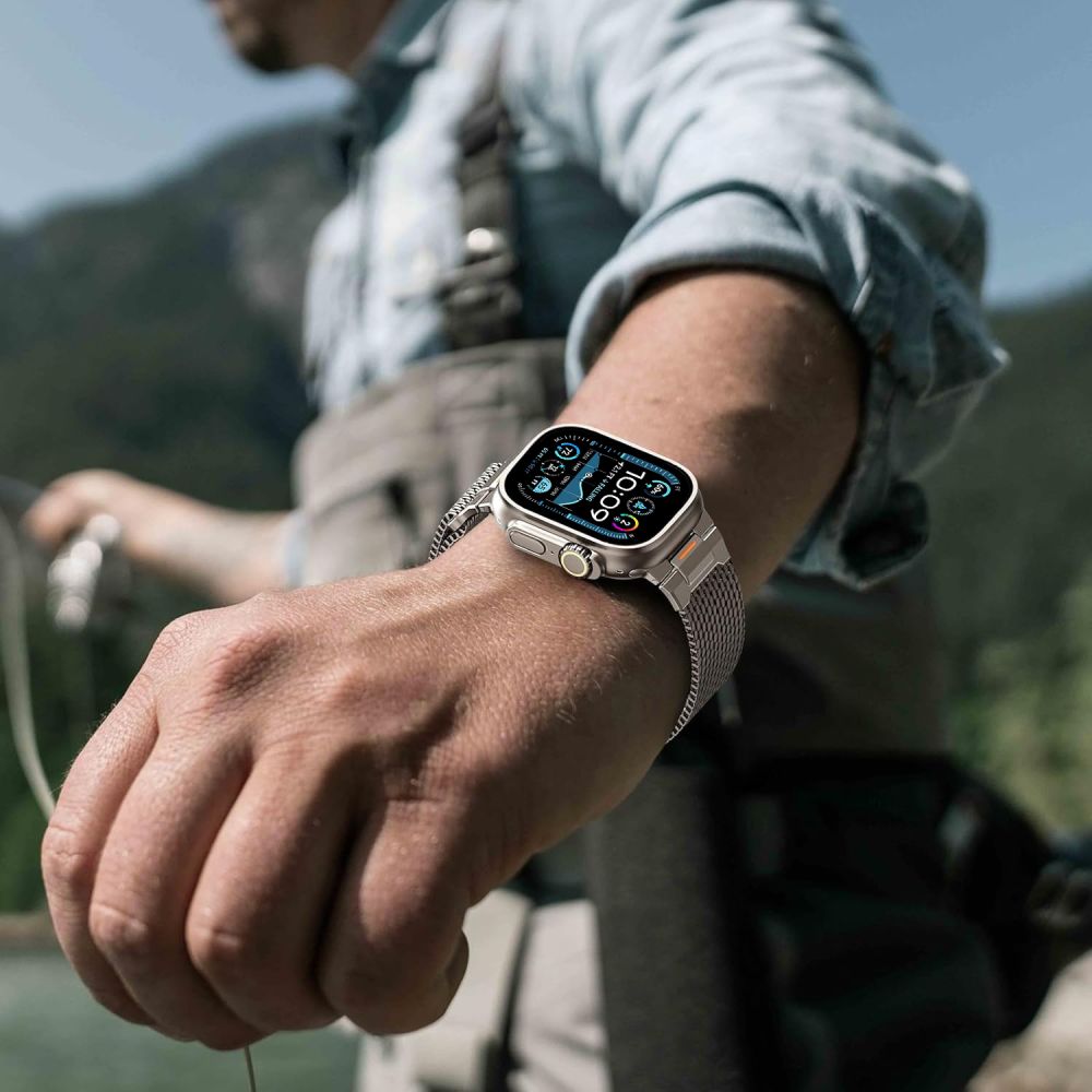 Tech-Protect Milano Vanguard armbånd for Apple klokke (44 / 45 / 46 / 49 mm) - Titan