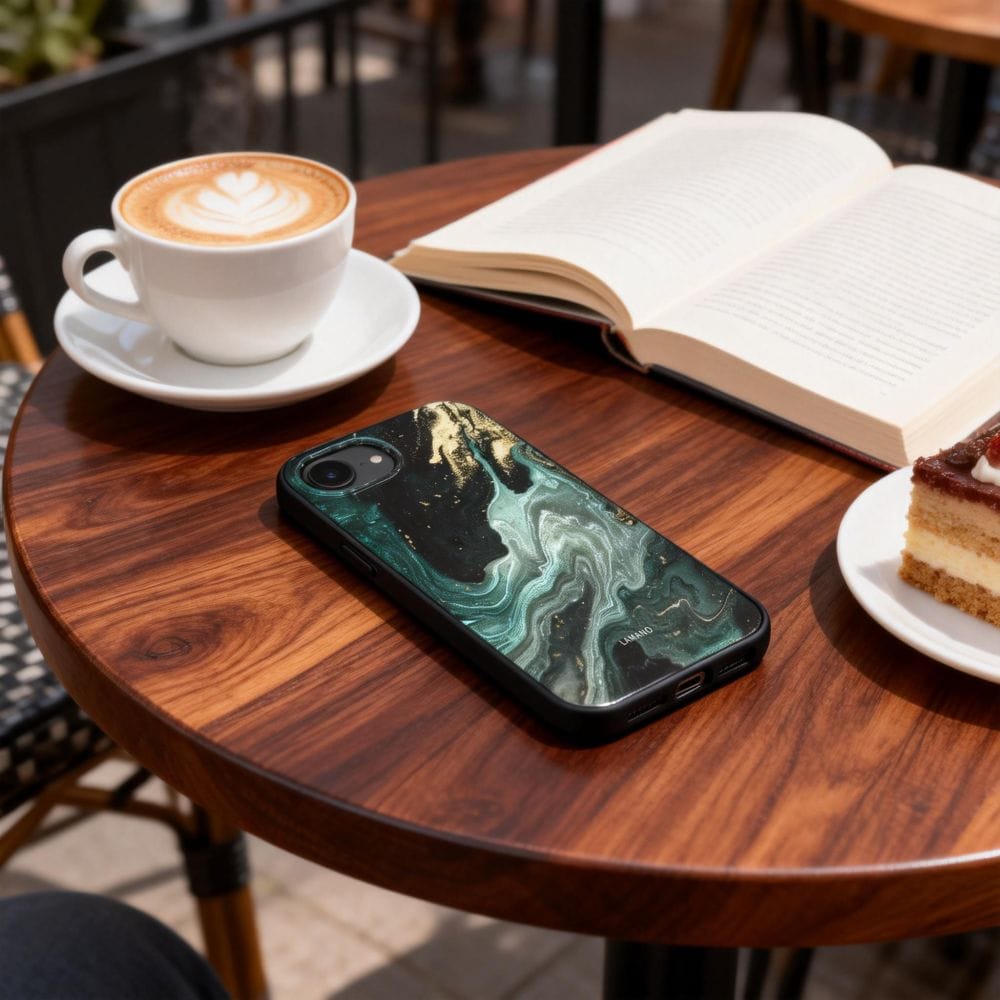 Tech-Protect Lamano MagSafe-etui for iPhone 16e / 17e - svart og grønn