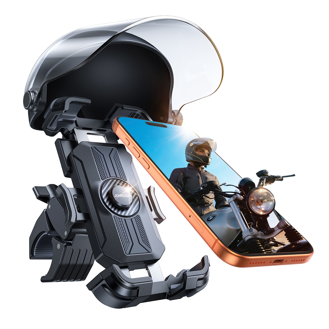 Joyroom JR-ZS526 Sykkelholder med automatisk solskjerm - svart