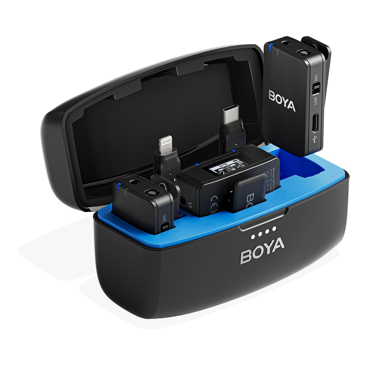 BOYA BOYAMIC 2-02 Trådløse mikrofoner 2,4 GHz USB-C - Svart