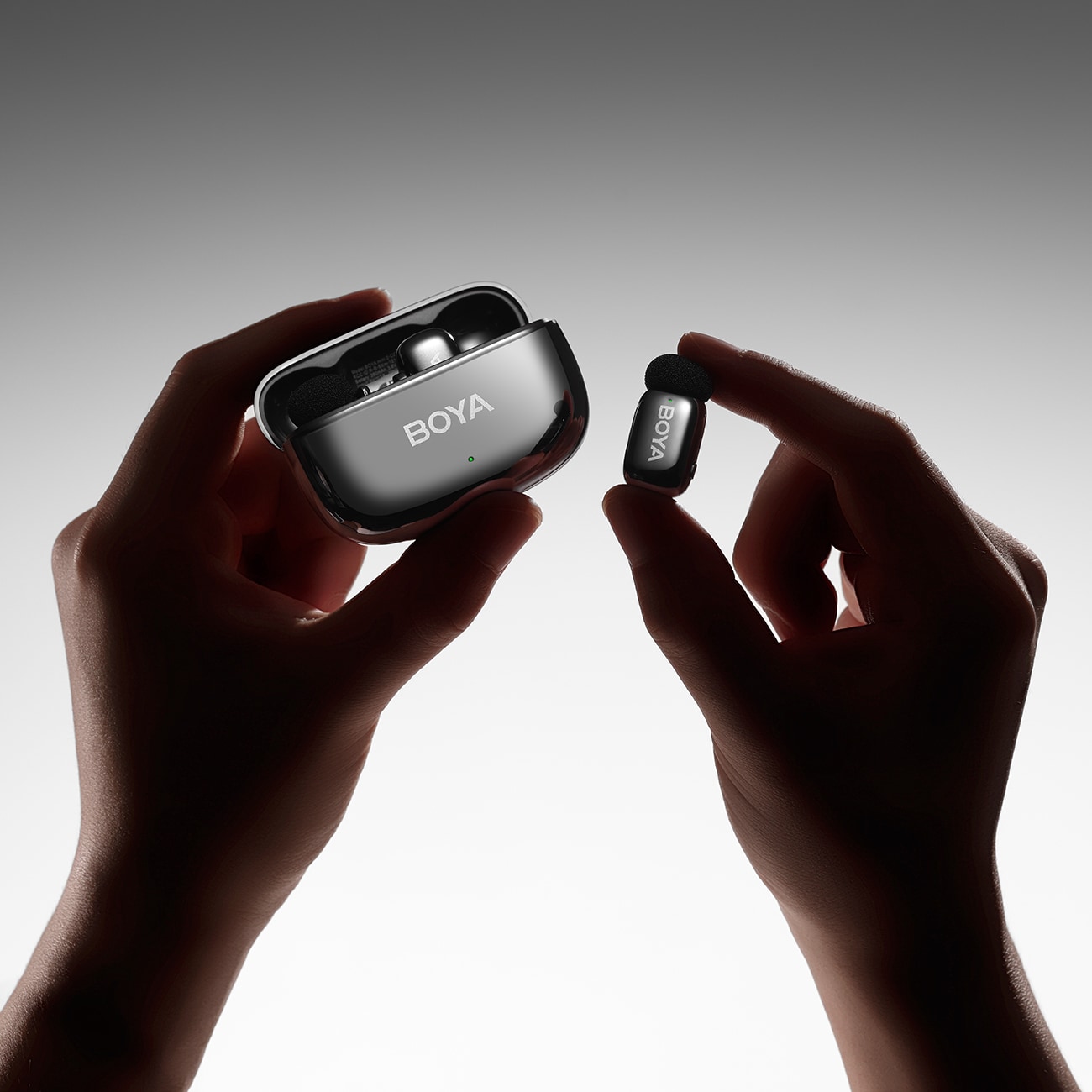 BOYA mini 2-02 trådløse mikrofoner 2,4 GHz USB-C - svart