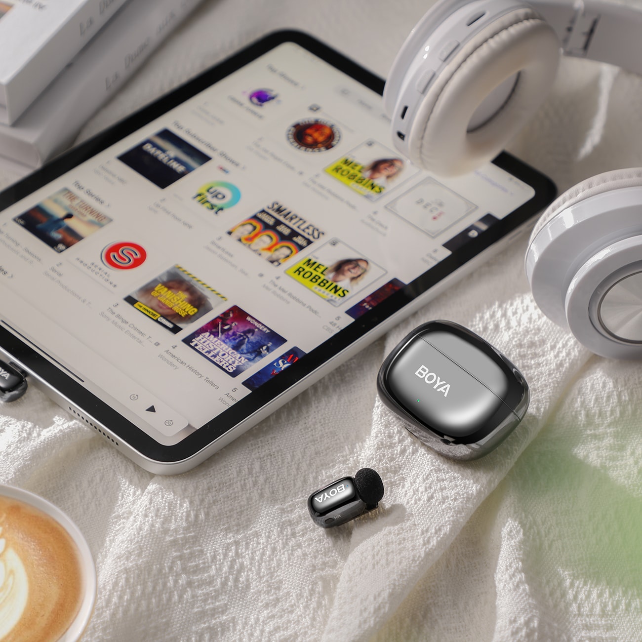 BOYA mini 2-02 trådløse mikrofoner 2,4 GHz USB-C - svart