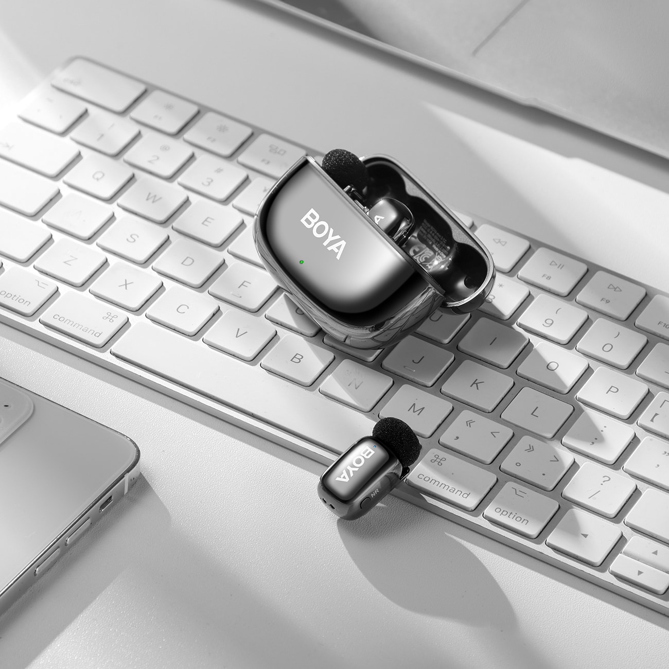 BOYA mini 2-02 trådløse mikrofoner 2,4 GHz USB-C - svart