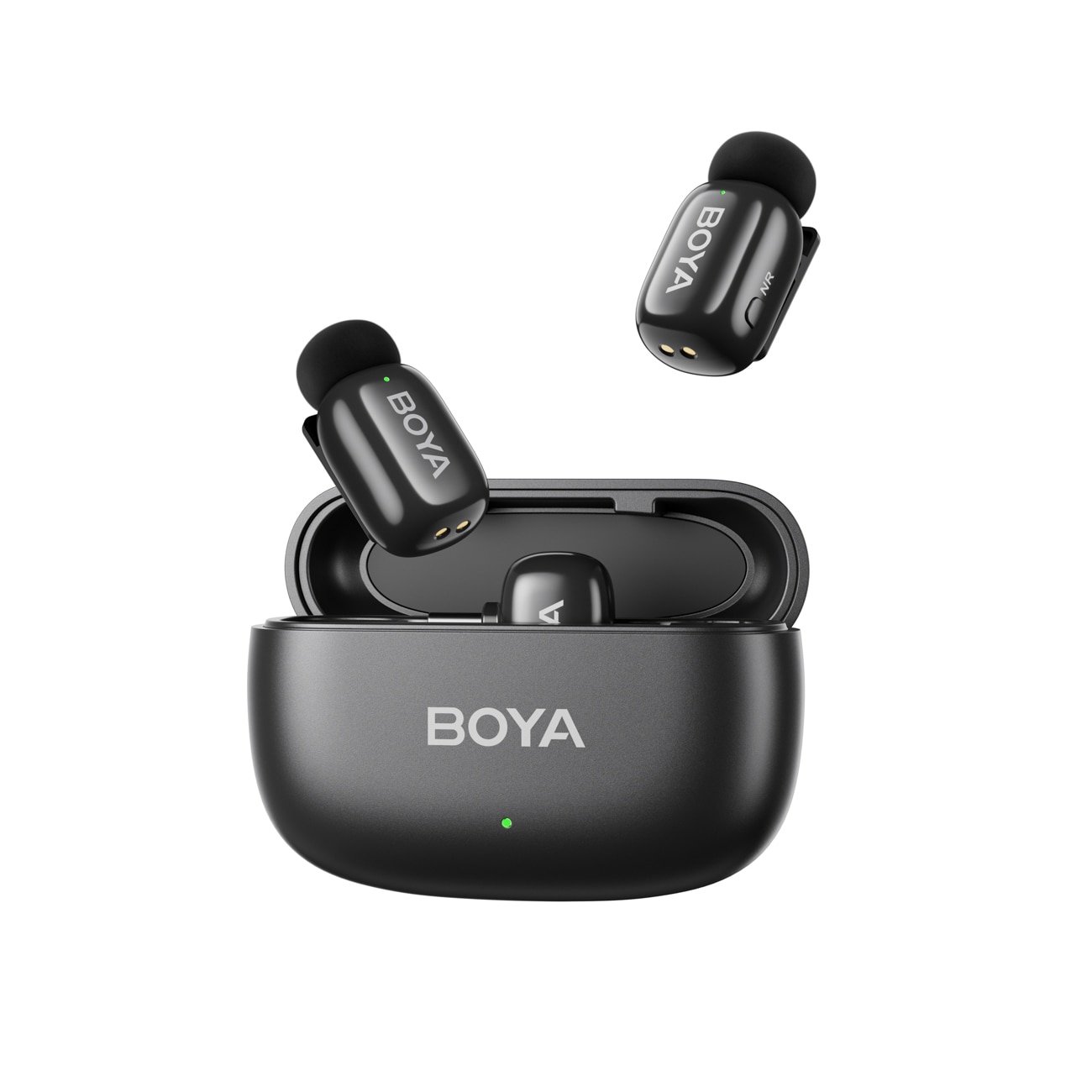 BOYA mini 2-02 trådløse mikrofoner 2,4 GHz USB-C - svart