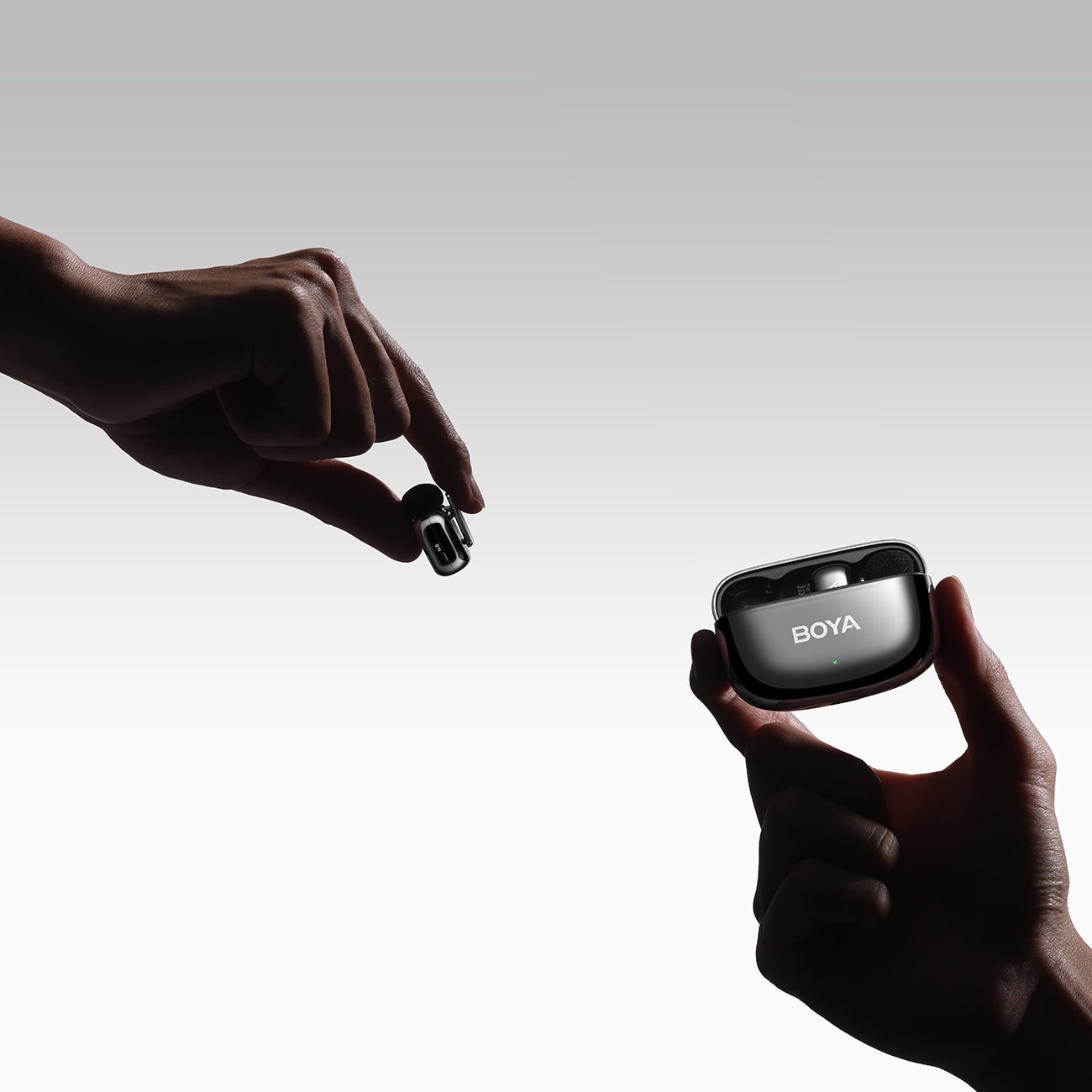BOYA mini 2-02 trådløse mikrofoner 2,4 GHz USB-C - svart
