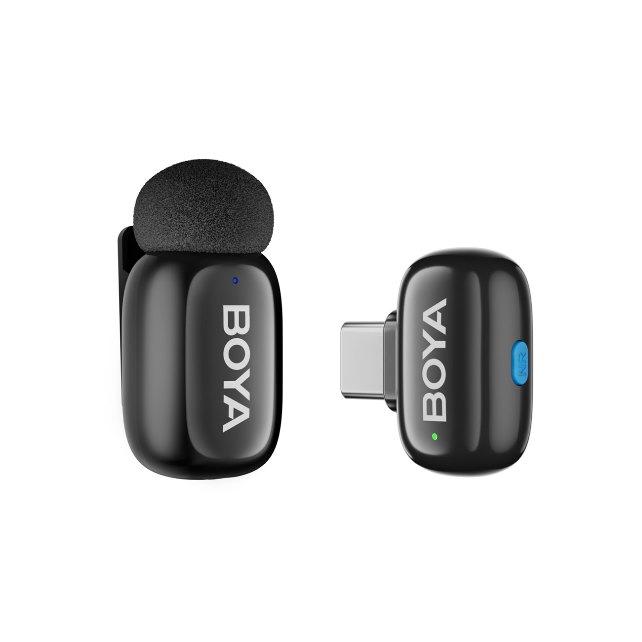 BOYA mini 2-02 trådløse mikrofoner 2,4 GHz USB-C - svart